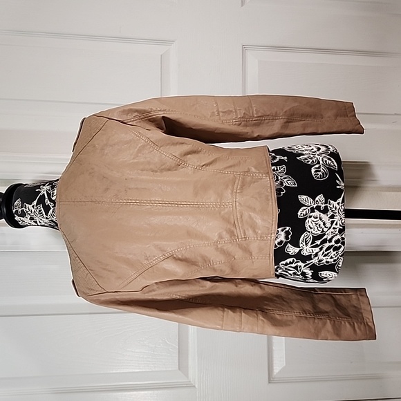 2b Bebe Zahara Tan Zip Jacket M - Picture 4 of 9